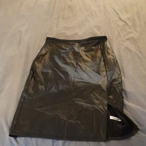 Faux leather skirt